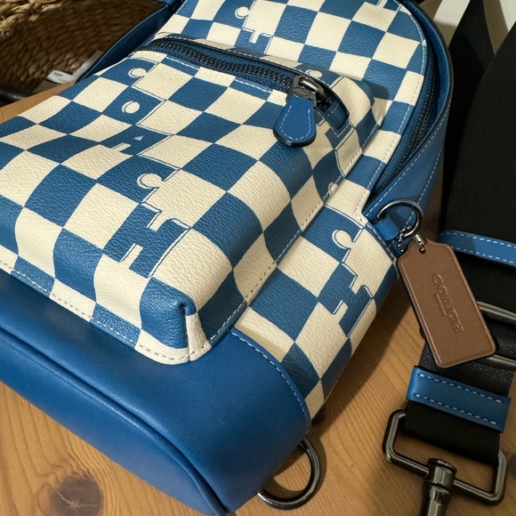 🥰 Coach West Pack With Checkerboard Print - Picture 6 of 9